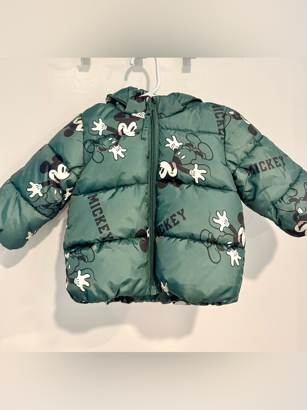 NWT Disney Mickey Mouse H&M Water-Repellent Baby Puffer Jacket Size US 6 Months
